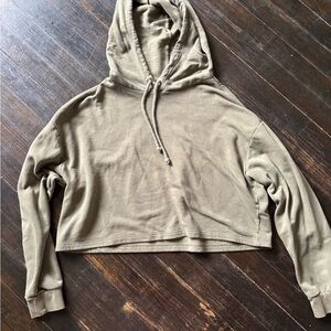 H&M Khaki Hoodie Sweatshirt